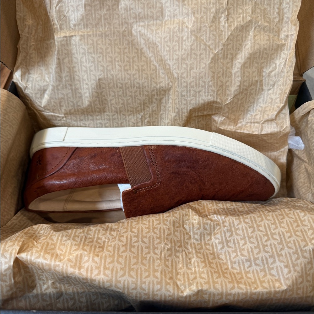 Frye Women’s Ivy Leather Slip-Ons in Cognac - Picture 7 of 7